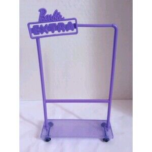 Barbie Extra Purple Clothing Rolling Rack Luggage Cart